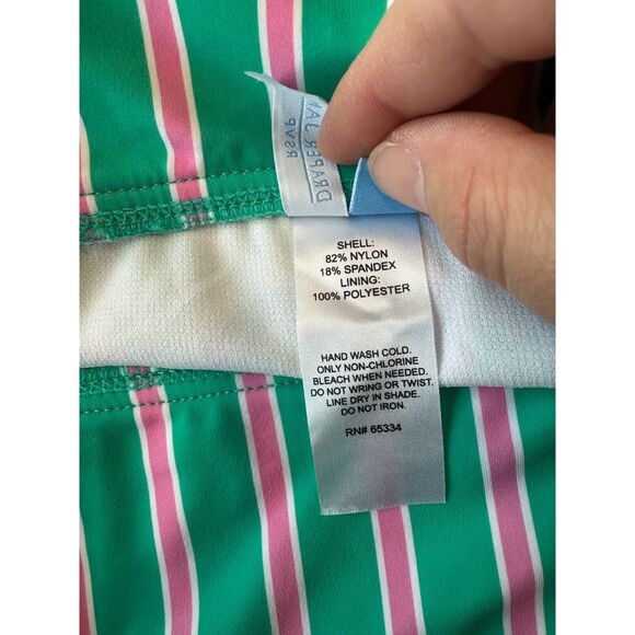 NWT Draper James Prep in your Step Green Pink Stripe Bikini Swimsuit Size Medium - Picture 3 of 10